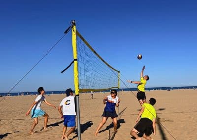 Volleyball game after work.
